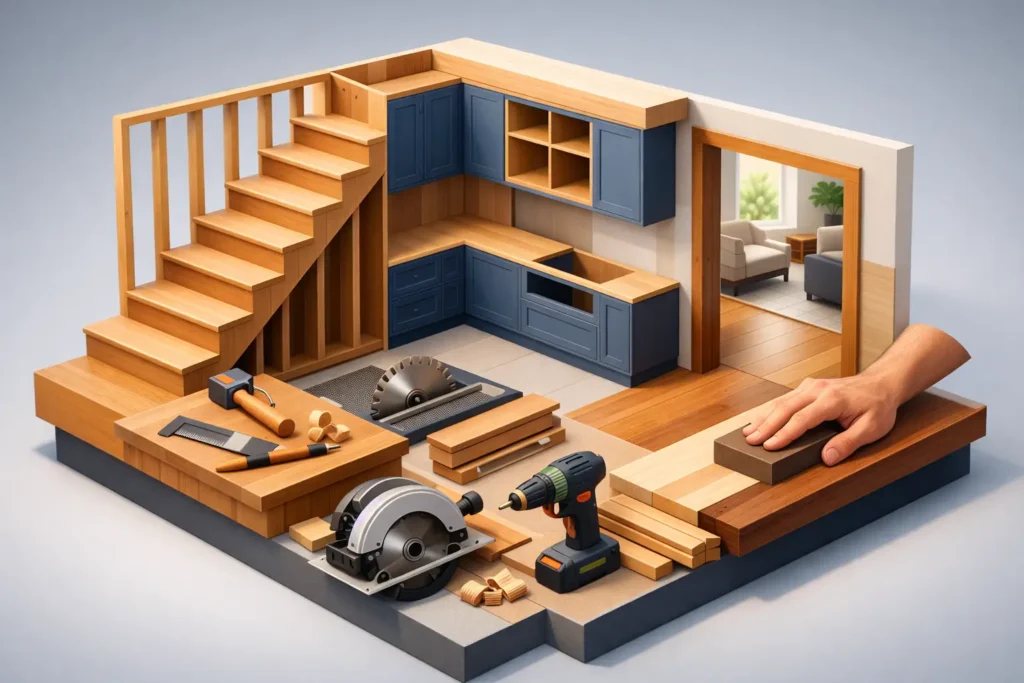 Carpentry That Defines a Well-Built Space