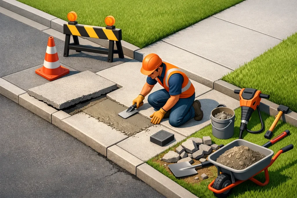 How to Fix a Sidewalk Trip Hazard Properly