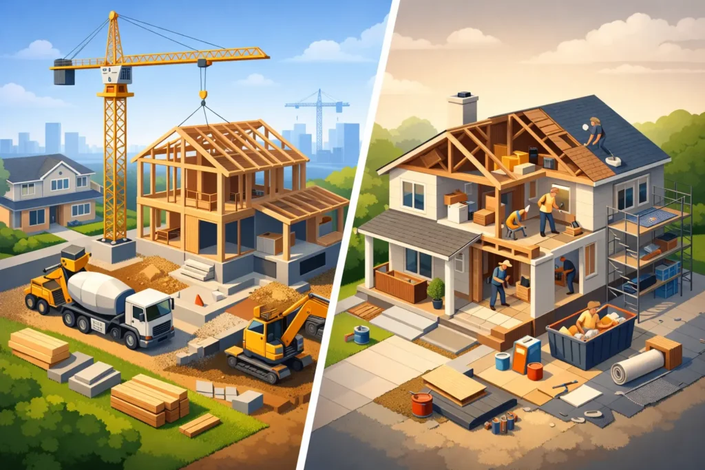 New Construction vs Major Renovation Choices