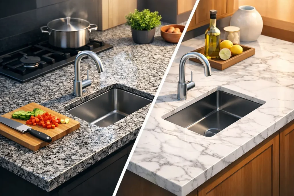 Granite Versus Marble Countertops for Your Kitchen